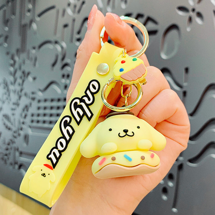 Wholesale Cartoon Silicone Doll Keychain JDC-KC-MingT188