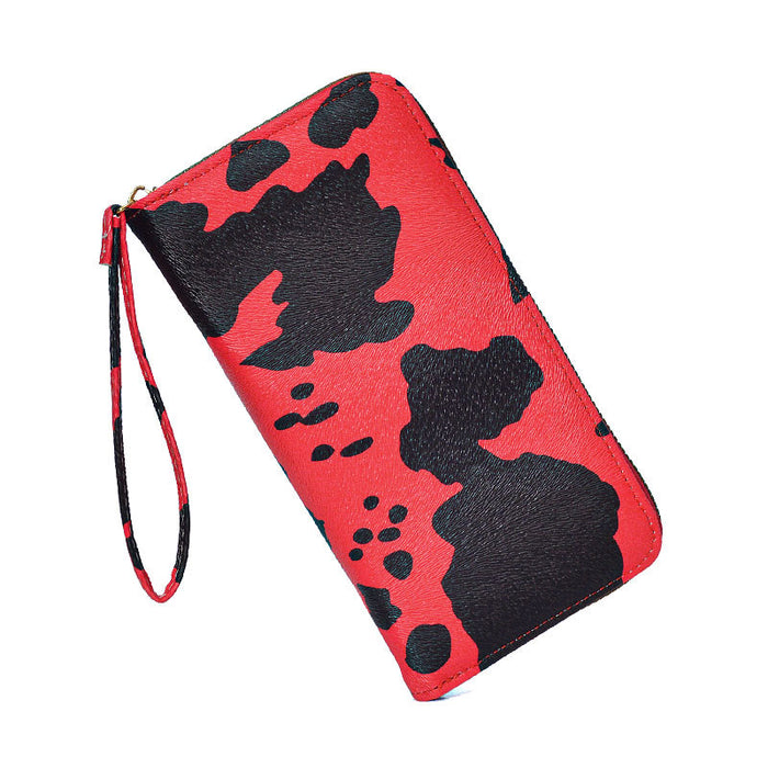 Wholesale Cow Print Card Holder with Large Capacity