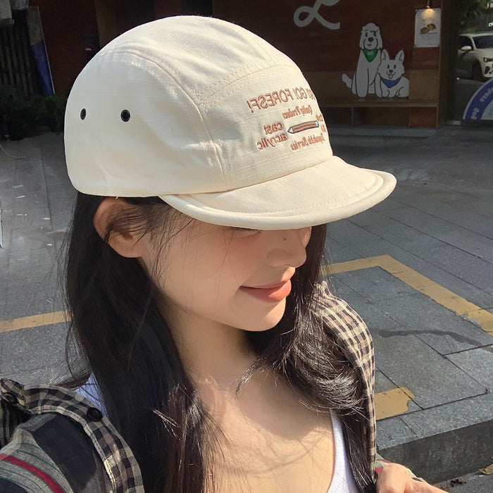 Wholesale Short eave embroidered duck tongue hat, casual and versatile baseball cap