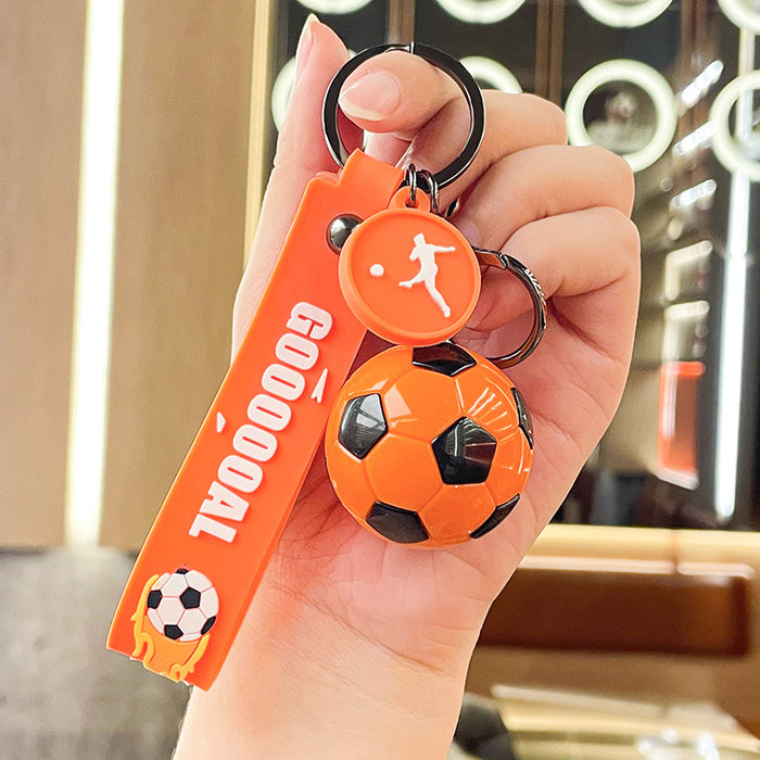 Wholesale Cartoon Doll Football Silicone Keychain JDC-KC-Benxin037