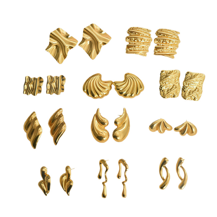 Wholesale Irregular Earrings Stainless Steel Temperament Geometric Earrings for Women