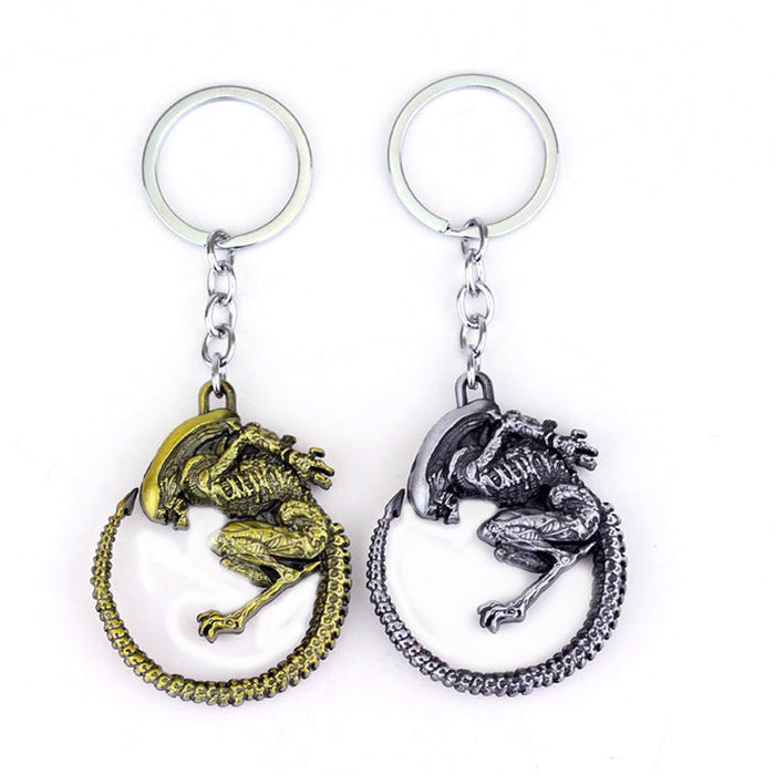 Wholesale Movie Peripheral Keychain Alien Alloy Key Chain Pendant JDC-KC-HeY021