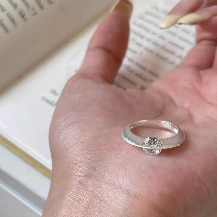 Wholesale Zircon Planet Ring, exquisite, fashionable, versatile, niche and personalized ring