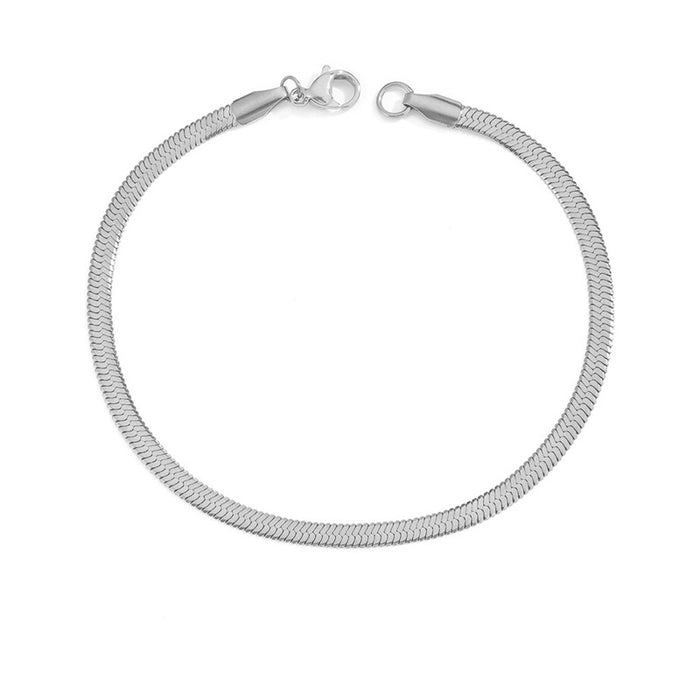 Wholesale Titanium Steel Flat Snake Chain Bracelet JDC-BT-TuoF002