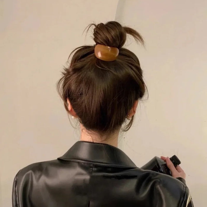 Wholesale Exquisite circular elastic band tied hair bun head semi tied hair, simple ponytail hair rope headband accessory