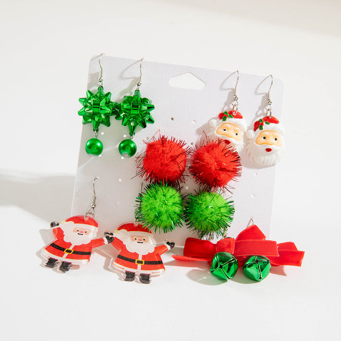 Wholesale Resin Snowflake  Earrings Creative Design Christmas Earrings MOQ≥2