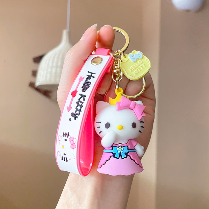 Wholesale Cartoon cat  key chain bag pendant doll key pendant giftcar silicone keychain