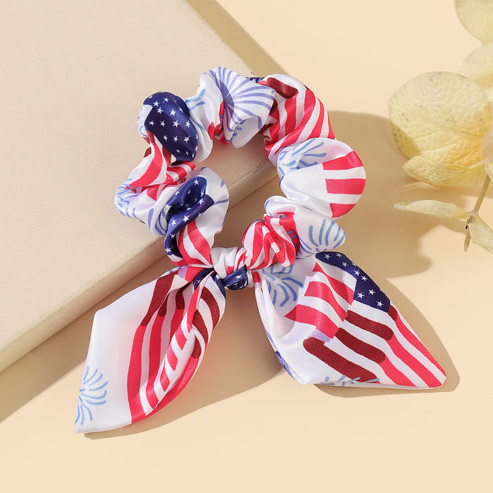 Wholesale 3PCS American Independence Day Bow Hair Tie JDC-HS-ZheZ002