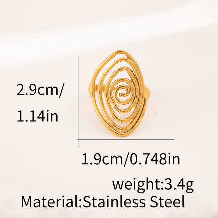 Wholesale A luxurious geometric stainless steel ring