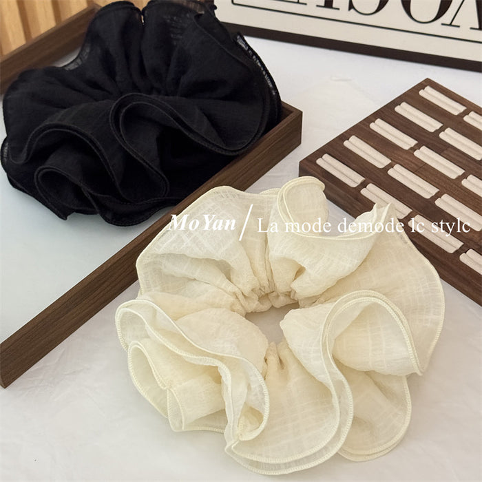 Wholesale lace edge large texture head flower lazy temperament hair rope head rope