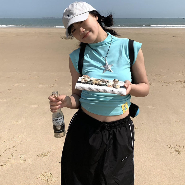 Wholesale Big Five-Pointed Star Necklace  Exaggerated Starfish Clavicle Chain