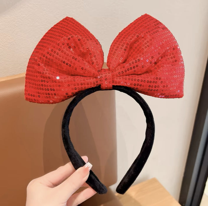 Wholesale Sequin Bow Holiday Headband JDC-HD-Hengz004