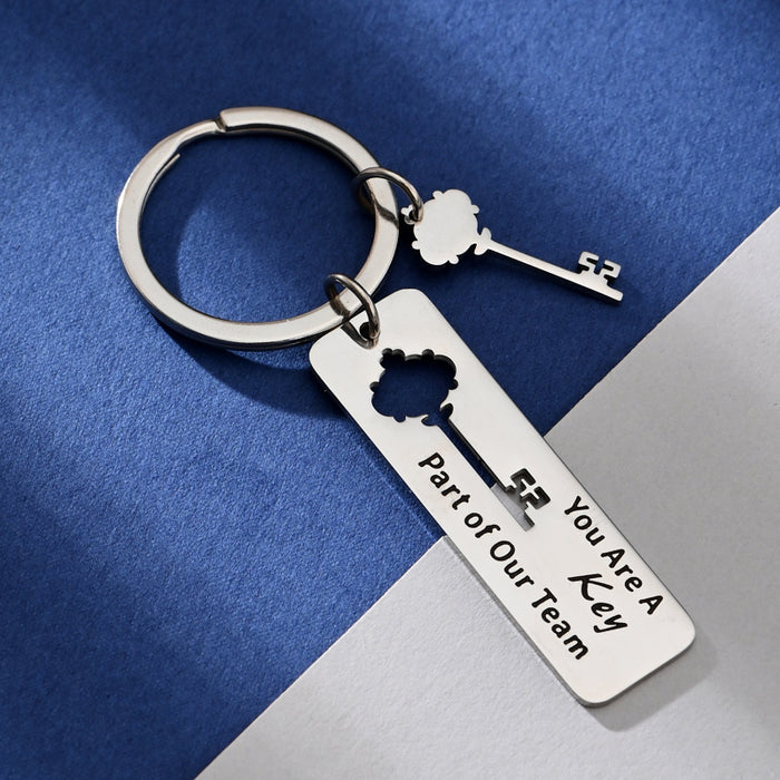 Wholesale You Are A Key Part of Our Stainless Steel Keychain JDC-KC-LinHeng005