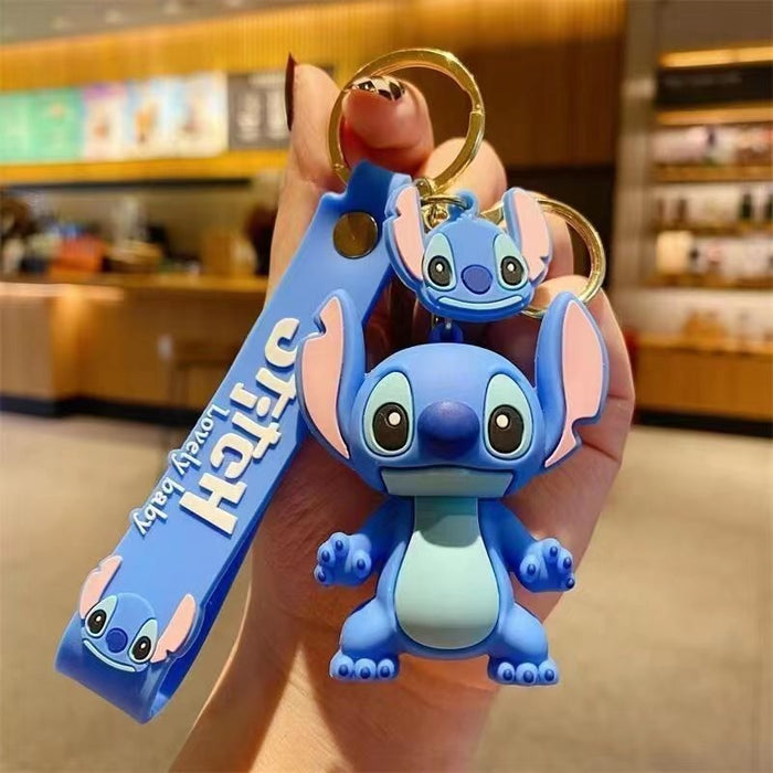 Wholesale cartoon three-dimensional glue stillson key chain pendant cute student schoolbag doll ornaments gift