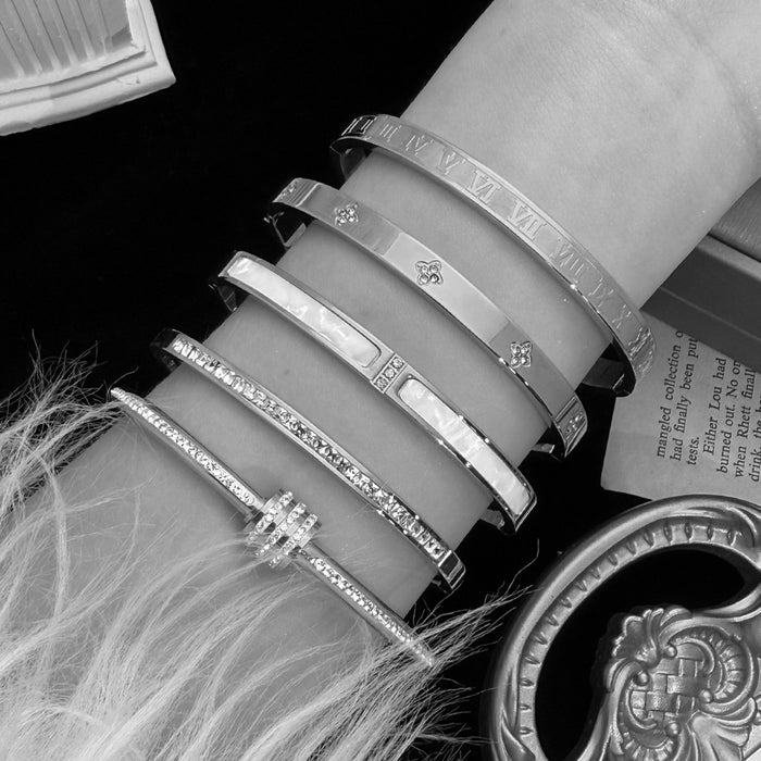 Wholesale Titanium Steel Starry Sky Zircon Bracelet Women S Everyday Wear Chic Fashion Jewelry Gift