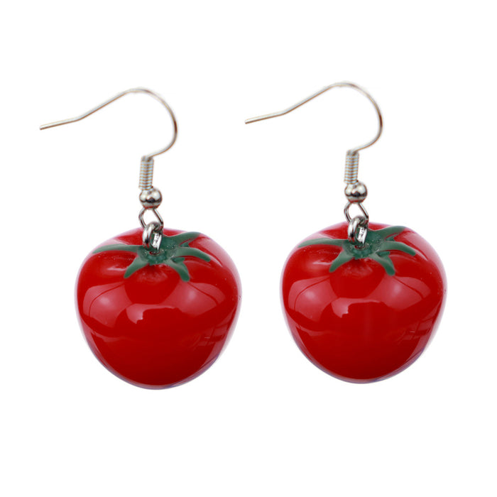 Wholesale Creative Food Shaped Earrings - Tomato &  Vegetable Design - Fashion Jewelry Accessory Gift