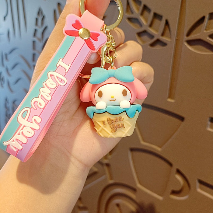 Wholesale Silicone Cartoon Doll Keychain JDC-KC-MingT194