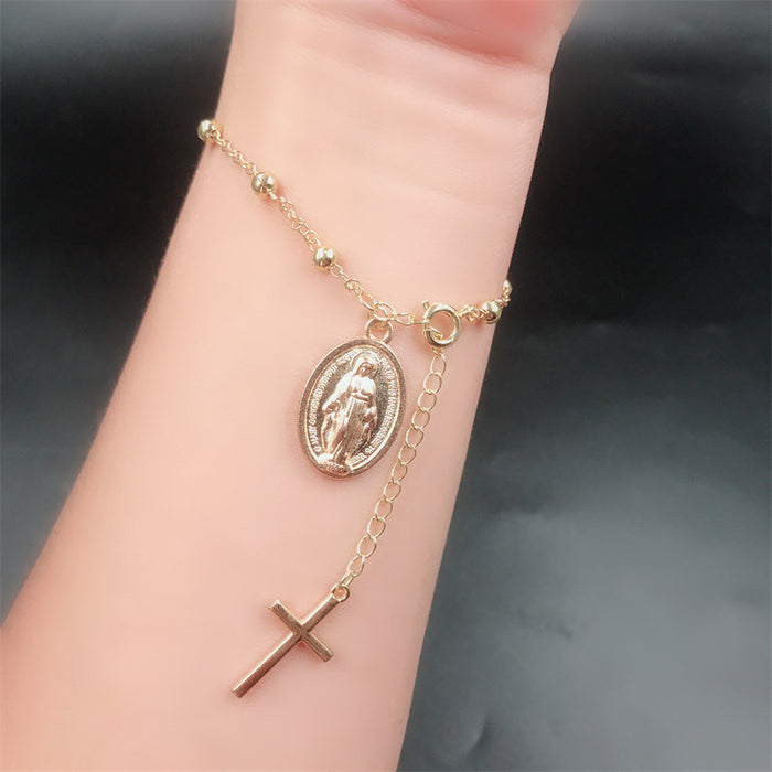 Wholesale Rosary Cross Alloy Bracelet JDC-BT-ShuM003