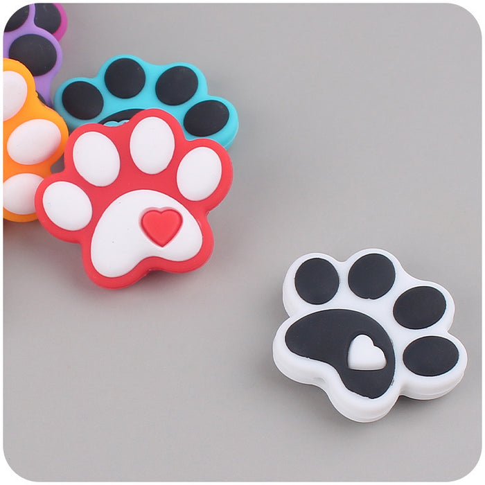 Wholesale Cartoon Dog Paw Silicone Beads Focal Beads JDC-BDS-GuangTian006