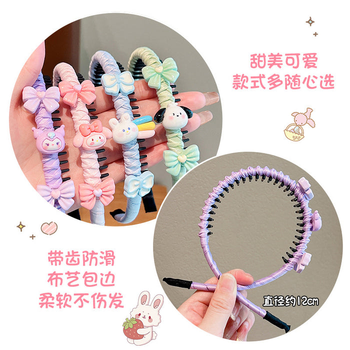 Wholesale Children' s Fringe Hair Artifact Headband Little Girl' s Headwear Cartoon Hair Hoop Baby' s Hair Girl' s Hair Accessories Non-Slip