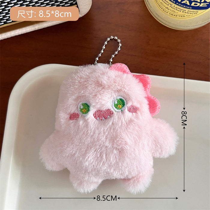 Wholesale  monster doll pendant cute keychain cartoon plush doll schoolbag ornaments