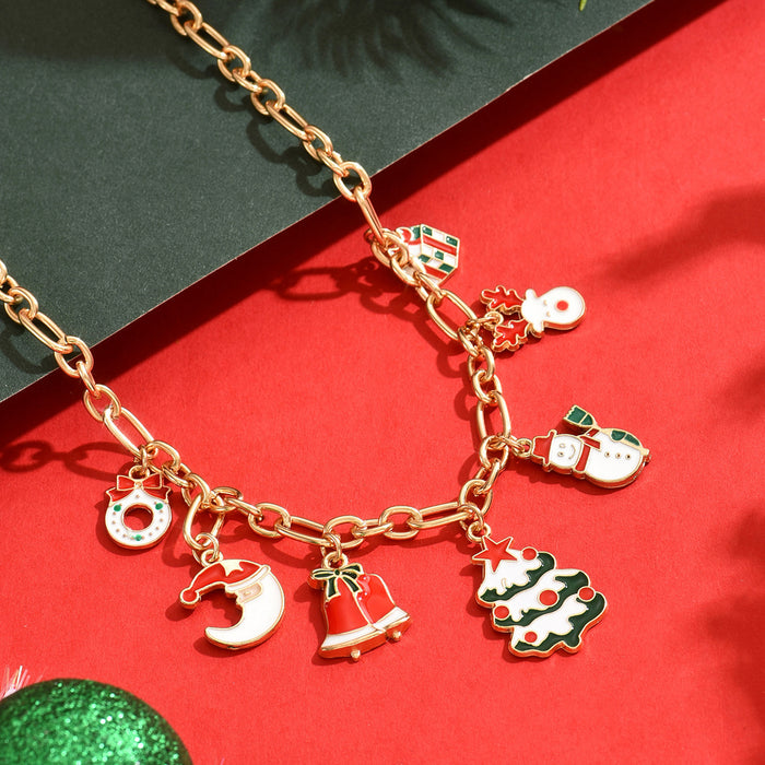 Wholesale Christmas Snowman Clavicle Necklace