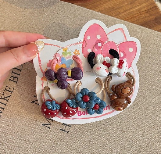 Wholesale Cartoon children' s hair ties hair clips