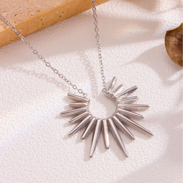 Wholesale Titanium steel shimmer necklace with high-end feel, personalized simplicity, stainless steel jewelry