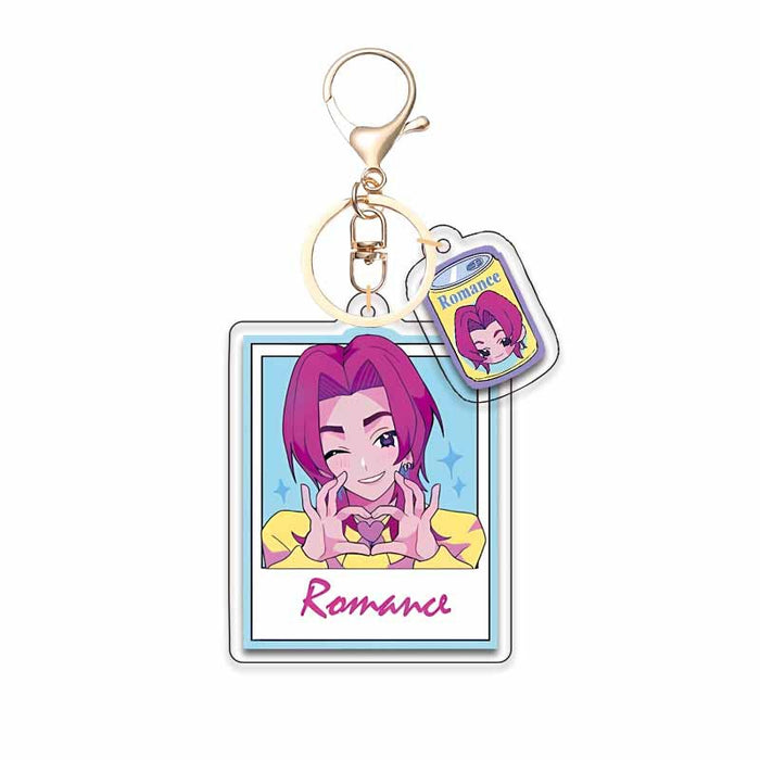 Wholesale Acrylic double-sided keychain anime surrounding character backpack pendant gold button