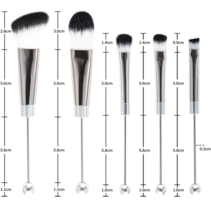 Wholesale Beadable Metal DIY Makeup Brush Set JDC-MB-HuaH011