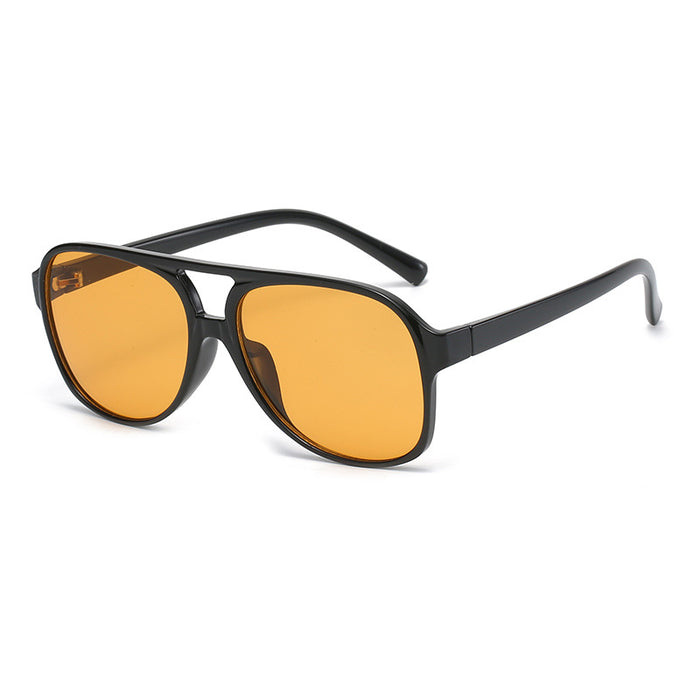 Wholesale Retro Double Bridge Large Frame PC Sunglasses JDC-SG-JieT037