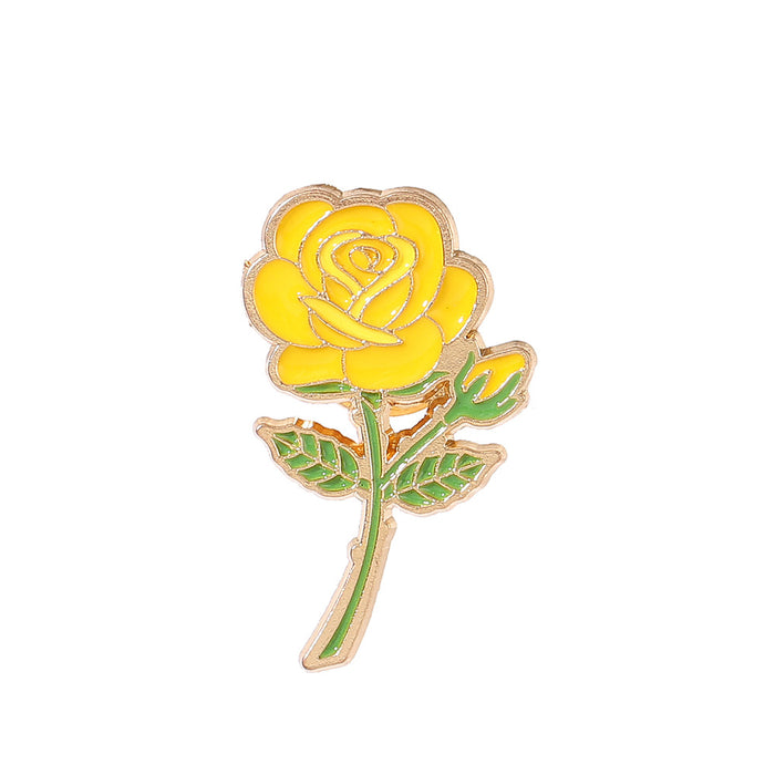 Wholesale Chic Metal Brooch Pin Trendy Elegant Flower Badge For Valentine Wedding Party Boutique Accessory