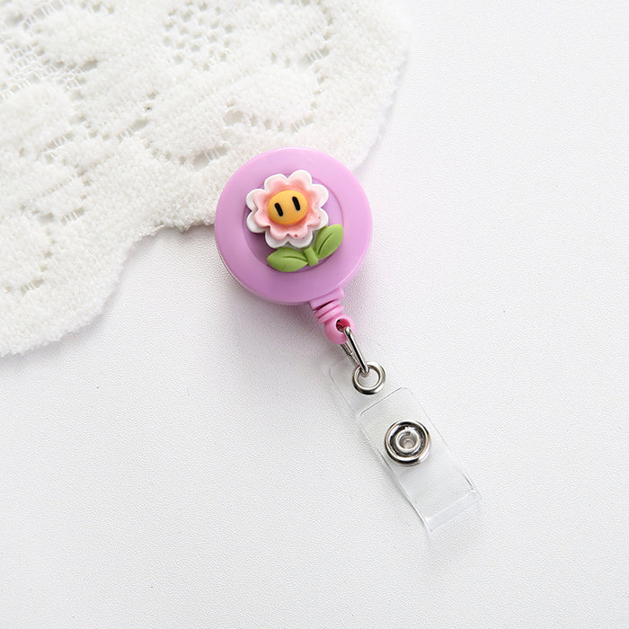 Wholesale Cute Resin Decorative Round Easy Pull Keychain JDC-KC-GangSheng001