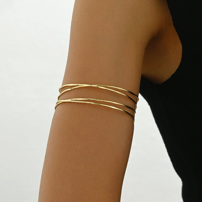 Wholesale Ins Simple Niche Women's Bracelet Multi-Layer Arm Ring Geometric Line Bracelet