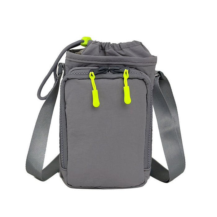 Wholesale 2025 New Outdoor Travel Water Bottle Bag with Mobile Phone Bag Cross-Body Bag for Men and Women Casual Sports Satchel Drawstring Small Bag