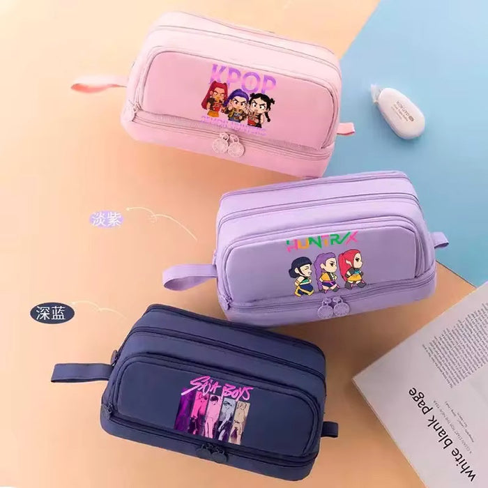 Wholesale Fashion Polyester Cartoon Pencil Case Multifunctional Stationery Pouch Cute School Bag