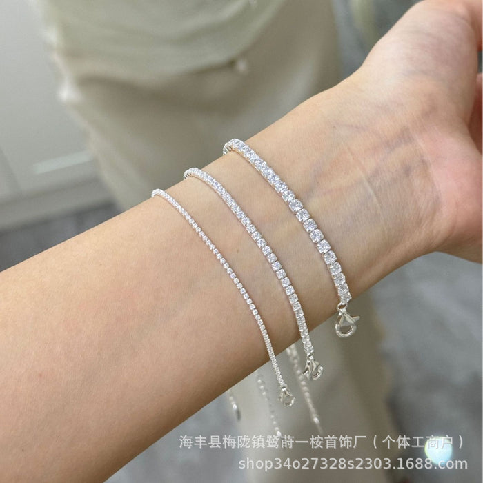 Wholesale Bracelet S925 Sterling Silver Full Diamond Zircon Tennis Bracelet