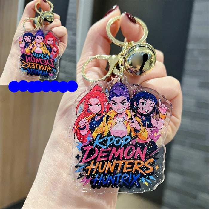 Wholesale 5 PCS KPOP double-sided cute cartoon print acrylic keychains