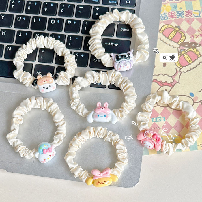 Wholesale Girl Hair Rope Hair Ring Cute Sweet Cartoon Hair Rope Bear Rubber Band Couple Hair Accessories