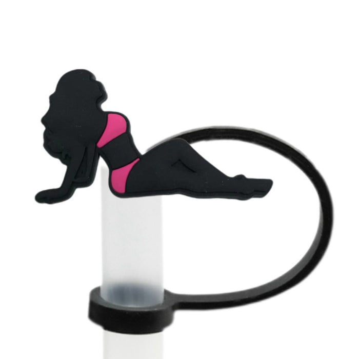Wholesale Straw cap, food grade silicone straw cap, 8/10mm dust cap, cartoon straw plug