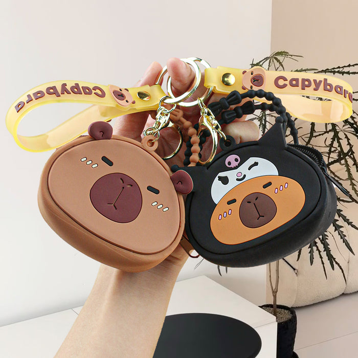 Wholesale Silicone Coin Purse Keychain Pendant Cute Children's Storage Bag Key Bag Coin Bag Cartoon Small Purse Hanging Ornaments