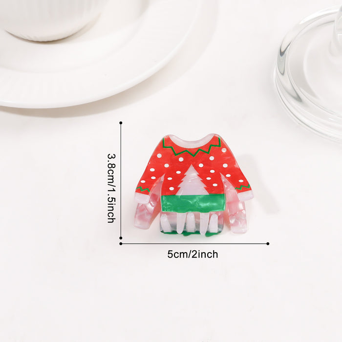 Wholesale Christmas Gingerbread Man Hair Claw Clip Festive Cartoon Snowflake Design PVC Women S Holiday Hair Accessory Trendy Gift For Resale