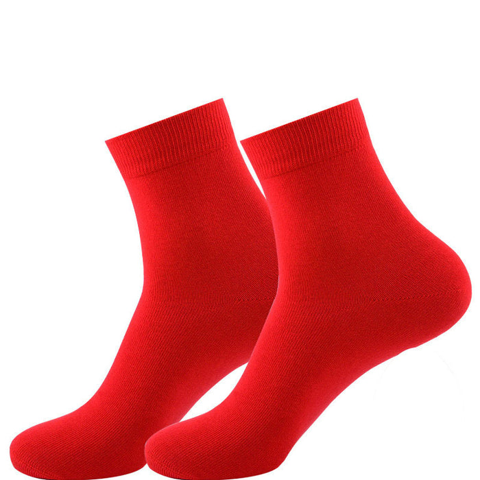 Wholesale Red Socks Men and Women Couple Red Socks Mid-tube Cotton Socks Fortune Red Socks