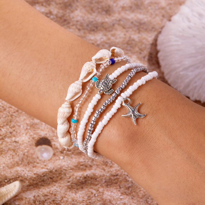 Wholesale Bohemian Beach Bracelet Set Alloy Handmade Charm Bracelets