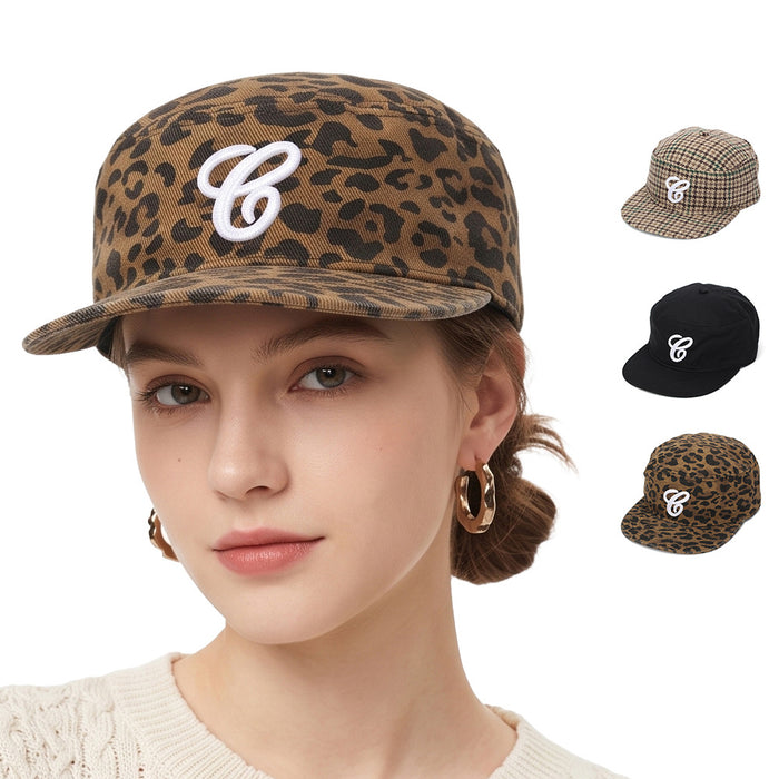 Wholesale Retro Embroidered Baseball Cap Leopard Houndstooth Unisex Sun Protection Fashion Accessory