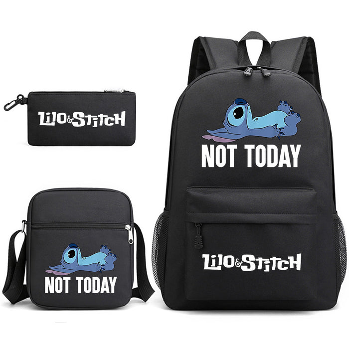 Wholesale Printed Large Capacity Canvas Backpack Three-piece Set JDC-BP-WuDM002