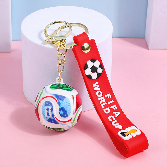 Wholesale 3pcs World Cup Football Keychain Mascot Pendant