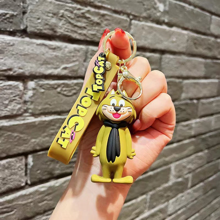 Wholesale Cartoon Standing Cat Backpack Keychain