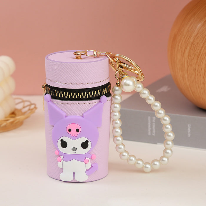 Wholesale PU Cartoon Lipstick Storage Box Coin Purse Keychain JDC-KC-YiK014