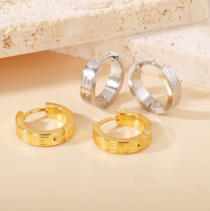 Wholesale Geometric Titanium Steel Earrings